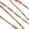 Victorian Watch Chain Necklace 12K Rose Gold 15 Length links