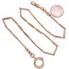 Victorian Watch Chain Necklace 12K Rose Gold 15 Length size
