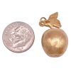 Vintage Apple Charm 14K Gold Three-Dimensional size