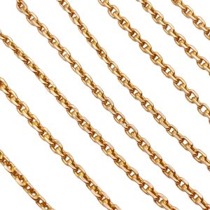 Vintage Cable Link Chain Necklace 14K Gold 25 Length