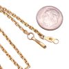 Vintage Cable Link Chain Necklace 14K Gold 25 Length clasp and size