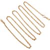 Vintage Cable Link Chain Necklace 14K Gold 25 Length full