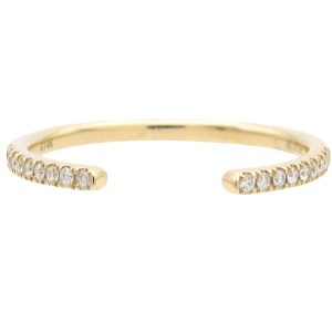 0.07ctw Diamond Petite Open Band Ring 14K Yellow