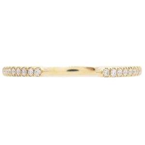 0.07ctw Diamond Petite Open Band Ring 14K Yellow Gold front