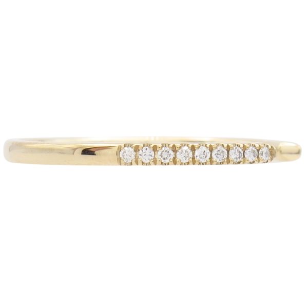 0.07ctw Diamond Petite Open Band Ring 14K Yellow Gold side