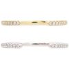 0.07ctw Diamond Petite Open Band Ring 14K Yellow or White Gold