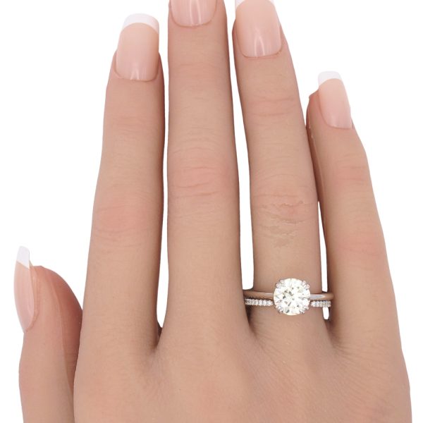 0.07ctw Diamond Petite Open Band Ring 14K Yellow or White Gold styled
