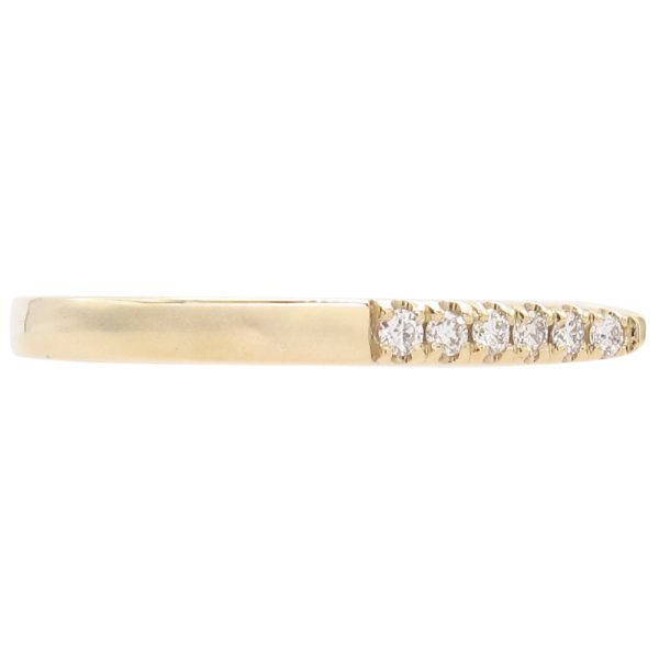0.13ctw Diamond Open Cathedral Band Ring 14K Yellow Gold side