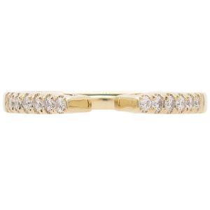 0.13ctw Diamond Open Cathedral Band Ring 14K Yellow Gold front