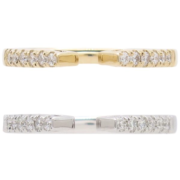 0.13ctw Diamond Open Cathedral Band Ring 14K Yellow or White Gold
