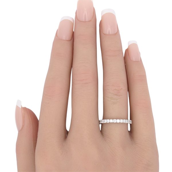 0.33ctw Diamond Band Ring 14K White Gold worn