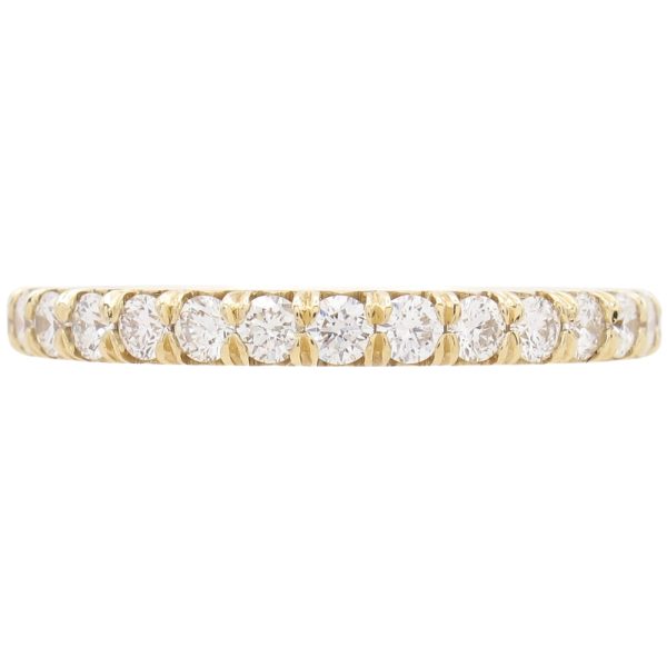 0.46ctw Diamond French Pave Band Ring in 14K Yellow Gold front