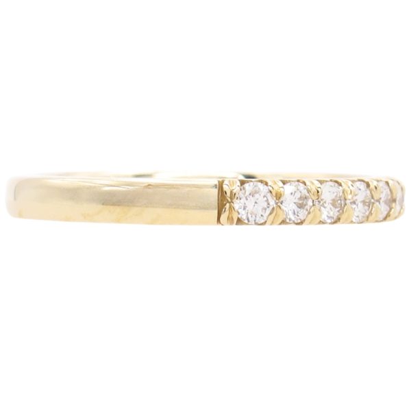 0.46ctw Diamond French Pave Band Ring in 14K Yellow Gold side