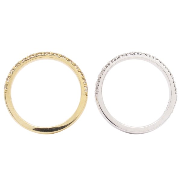 0.46ctw Diamond French Pave Band Ring in 14K Yellow or White Gold profile