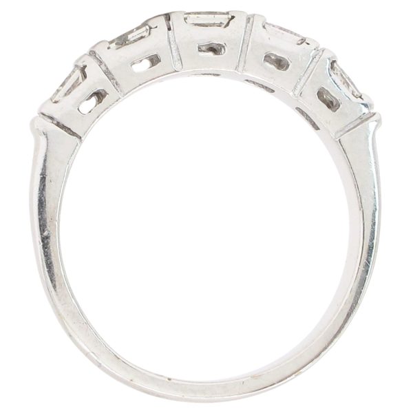 0.47ctw Princess Cut Diamond Band Ring 18K White Gold profile