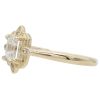 0.64ctw Emerald Cut Diamond Compass Engagement Ring 14K Yellow Gold Side