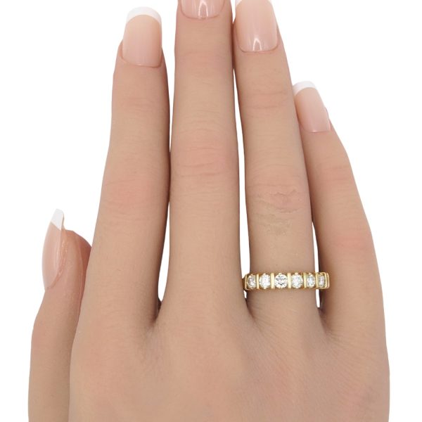0.70ctw Diamond Band Ring 14K Gold worn