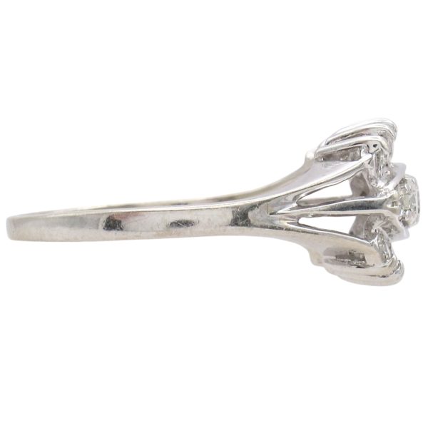 0.78ctw Diamond Three-Row Band Ring 14K White Gold side