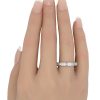 0.80ctw Baguette Diamond Eternity Band Ring 18K White Gold worn