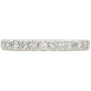 0.81ctw Diamond Eternity Band Ring 14K White Gold