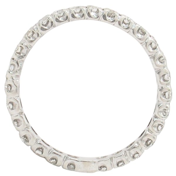 0.81ctw Diamond Eternity Band Ring 14K White Gold profile