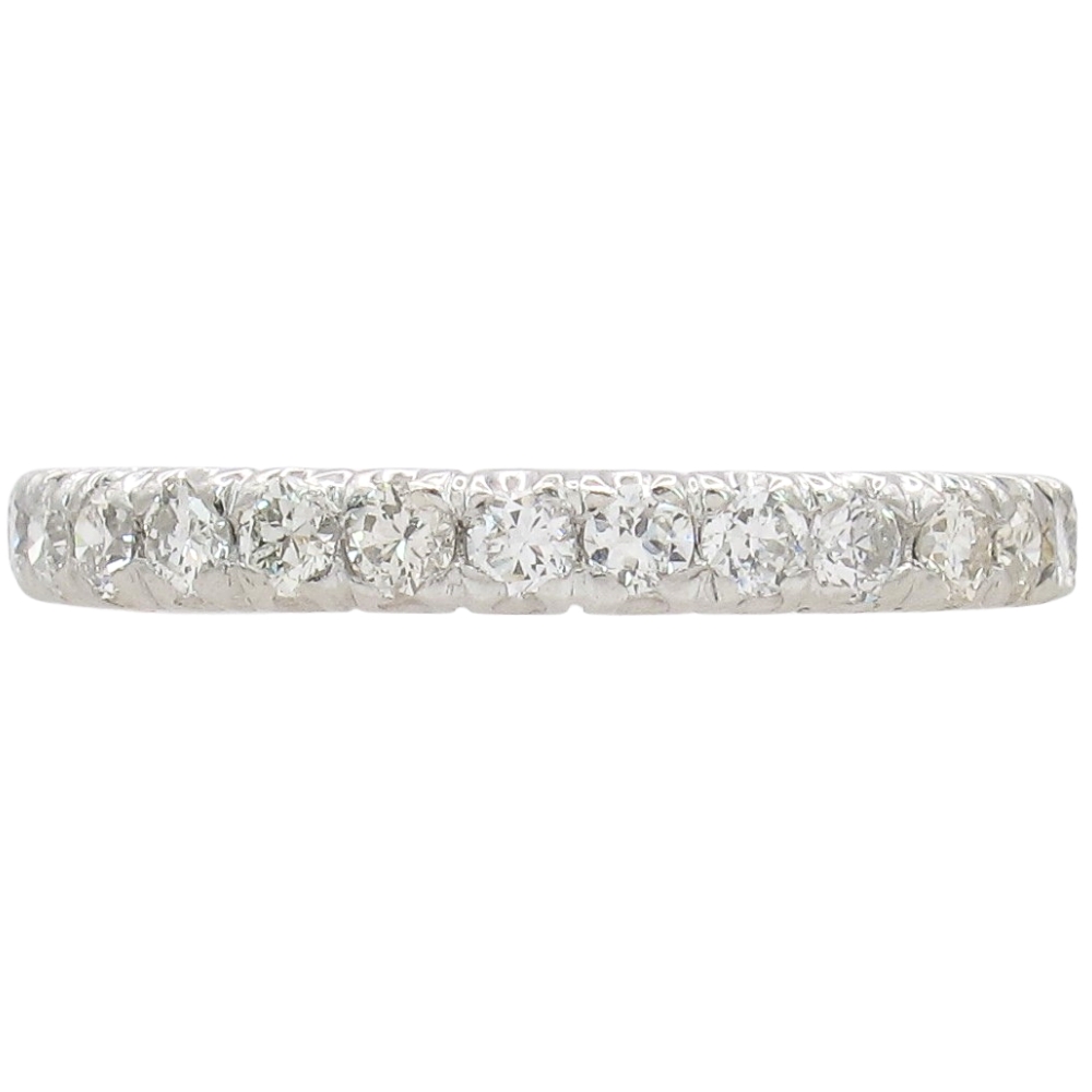 0.81ctw Diamond Eternity Band Ring 14K White Gold