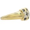 0.99ctw Natural Sapphire Wide Band Ring 14K Gold side