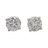 1 carat Round Diamond Solitaire Stud Earrings White Gold 602211