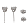 1 carat round diamond stud earrings 14k white gold profile