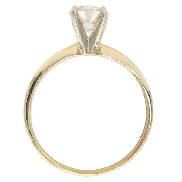 1.0ct Diamond Solitaire Engagement Ring 14K Two-Tone Gold profile