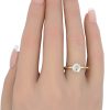 1.0ct Diamond Solitaire Engagement Ring 14K Two-Tone Gold worn