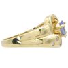 1.13ctw Oval Tanzanite Ring 14K Yellow Gold side