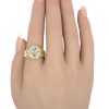 1.13ctw Oval Tanzanite Ring 14K Yellow Gold worn