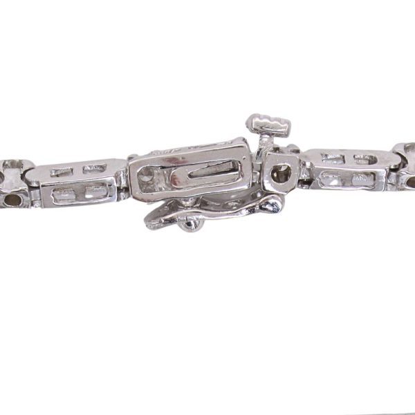 1.14ctw Diamond Tennis Bracelet 14K White Gold Clasp