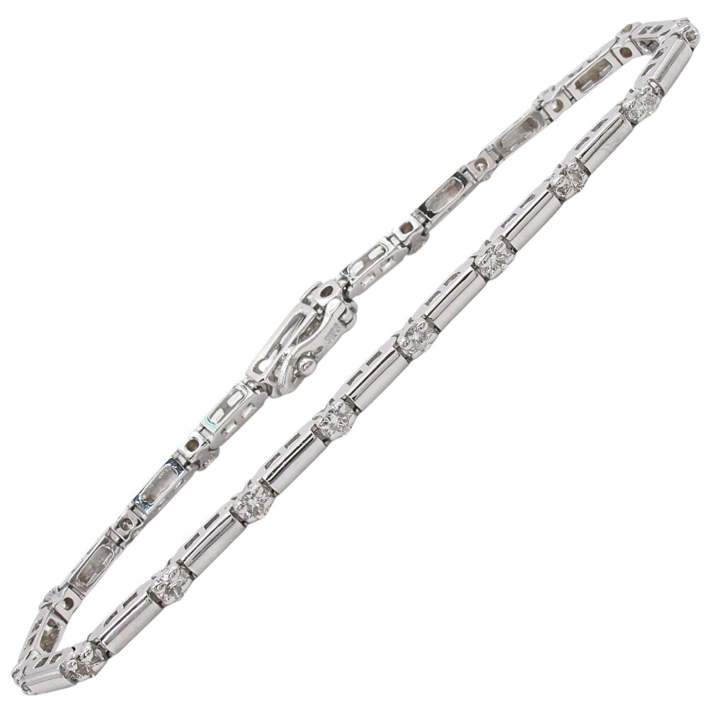 1.14ctw Diamond Tennis Bracelet 14K White Gold