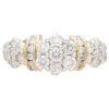 1.16ctw Diamond Triple Cluster Ring 14K Gold