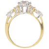 1.16ctw Diamond Triple Cluster Ring 14K Gold profile