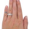 1.21ctw Princess Cut Diamond Engagement Ring 14K White Gold Modeled