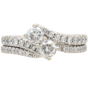 1.22ctw Diamond Toi Et Moi Ever Us Ring 14K White Gold