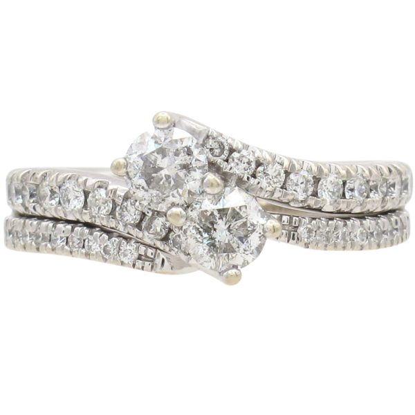 1.22ctw Diamond Toi Et Moi Ever Us Ring 14K White Gold