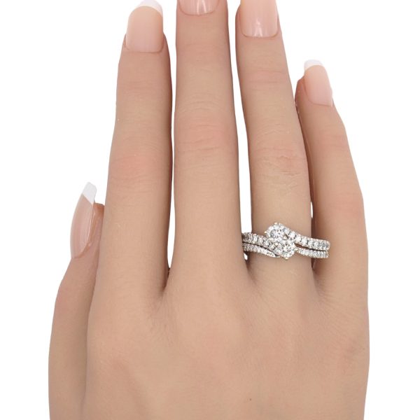 1.22ctw Diamond Toi Et Moi Ever Us Ring 14K White Gold worn