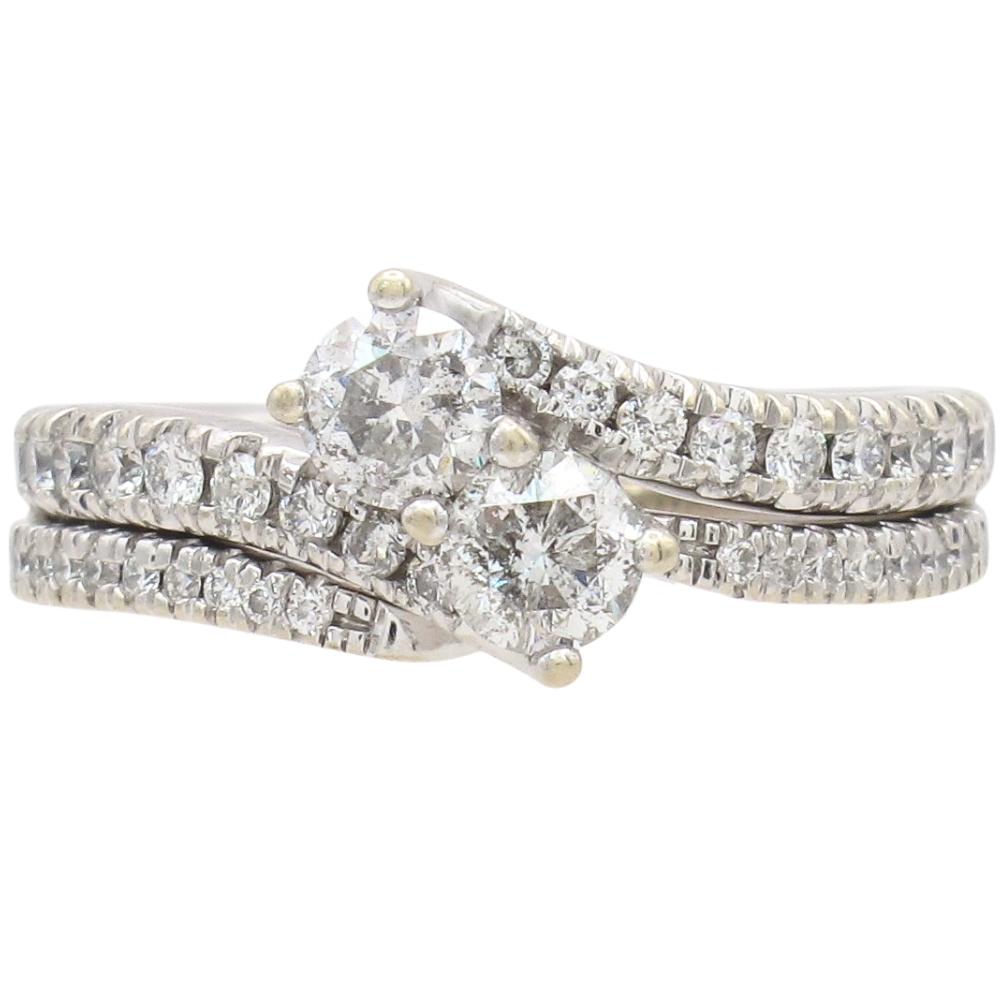 1.22ctw Diamond Toi Et Moi Ever Us Ring 14K White Gold
