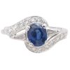 1.23ctw Diamond & Natural Sapphire Ring 14K White Gold