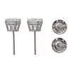 1.50 carat Round Diamond GIA Solitaire Stud Earrings White Gold Profile 83439