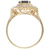 1.50ctw Pear Natural Sapphire Ring 14K Gold profile