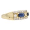 1.59ctw Diamond & Sapphire Band Ring 14K Gold side
