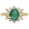 1.75ctw Natural Emerald Ring with Diamond Accents 18K Gold