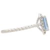 1.86ctw Aquamarine Ring with Diamond Halo in 14K White Gold side