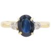 1.99ctw Natural Sapphire Three-Stone Ring 14K Gold