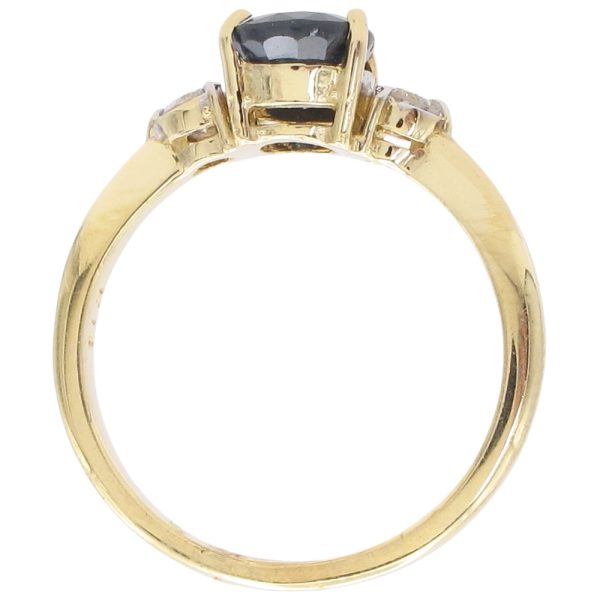 1.99ctw Natural Sapphire Three-Stone Ring 14K Gold profile